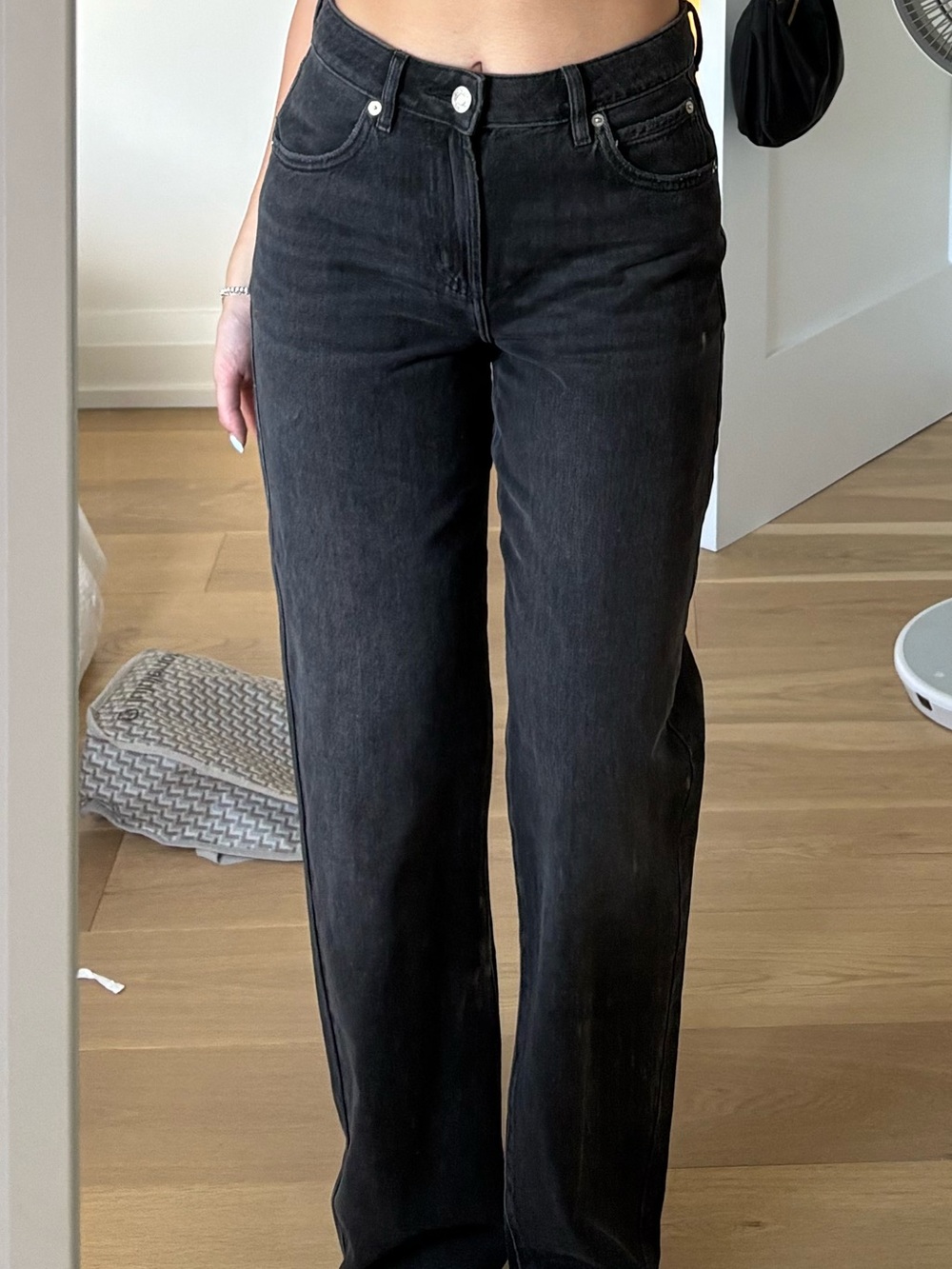 Garage Women’s Straight Leg Jeans — Black Wash